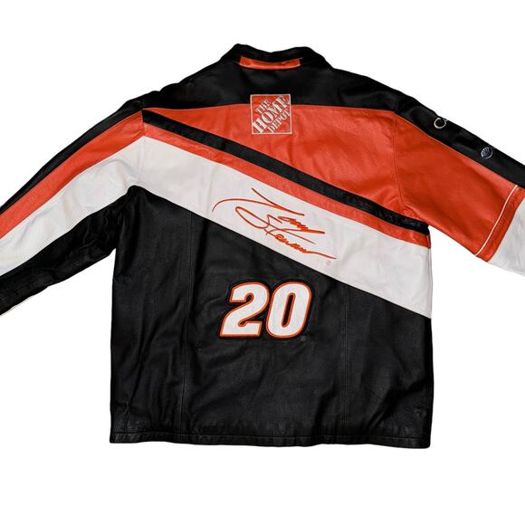 RARE Vintage Tony Stewart #20 NASCAR Racing Wilson’s Leather Jacket Sz Large - Picture 3 of 11